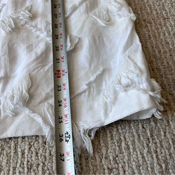 Maeve Anthropologie Boho White Fringe Cotton Shift Dress - Picture 9 of 10